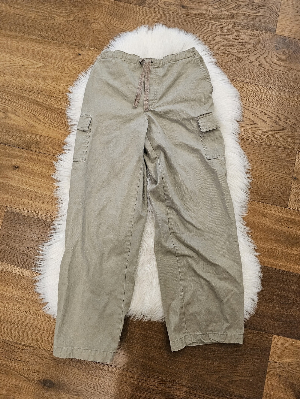 Vintage Kids Cargo Pants with Drawstring Waist